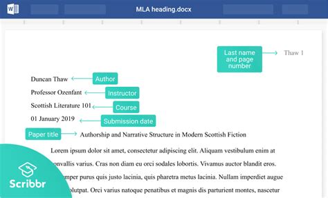 Image result for MLA Format Header