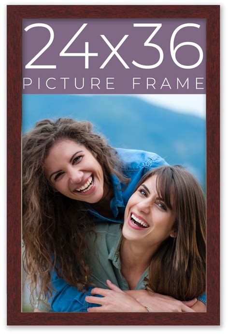24x36 Frame Brown Solid Wood Picture Frame Width 0.75 Inches | Interior ...