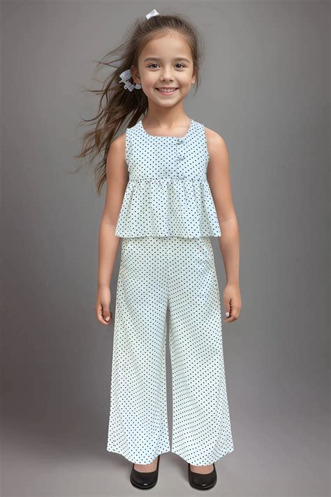 Polka Dot Flared Top and Pants Set for Girls (2 - 9 Years)