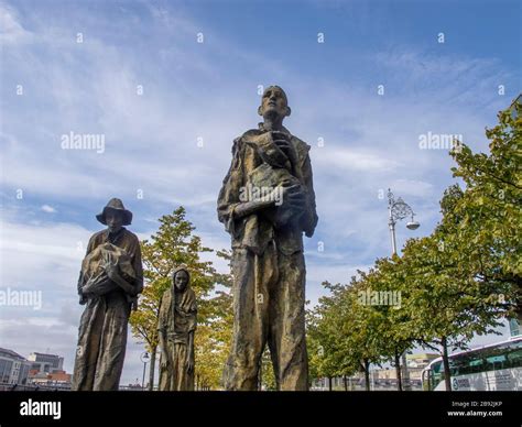Irish Potato Famine Memorial in Dublin Ireland Stock Photo - Alamy