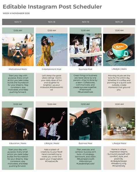Free AI Instagram Post Schedule Generator, Plan & Schedule Instagram ...