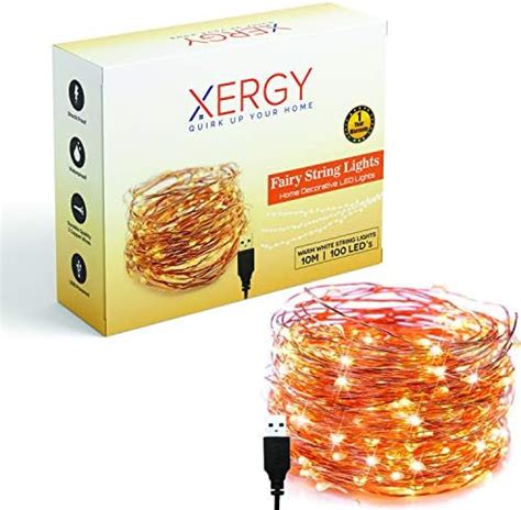 Buy XERGY 10 M,100 LED's Fairy String Light (Copper Wires, Durable ...
