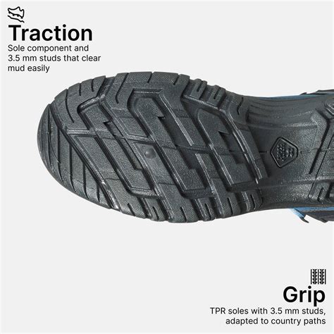 Women Mid Ankle Hiking Shoes Storm Blue - NH100