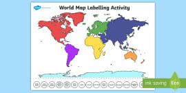 World Map Outline - World Map Printable Resource - KS1/2