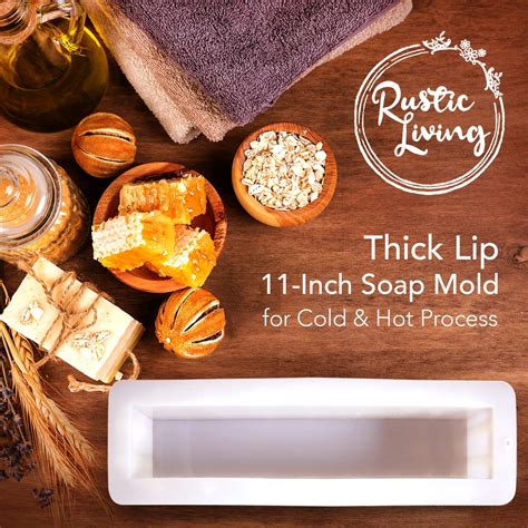 Soap Loaf Mold (11-Inch) Thick Lip Rectangle for Cold Press & Hot ...