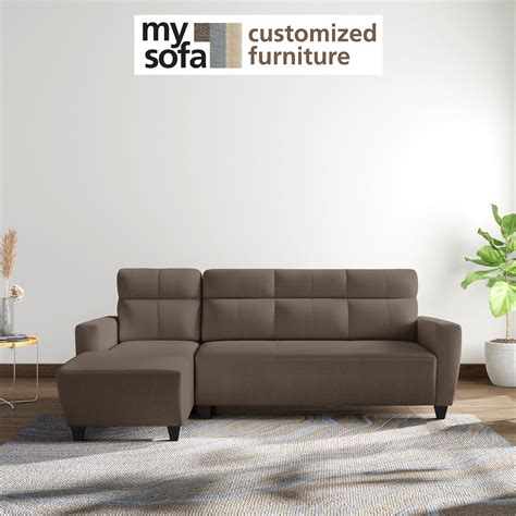 Buy Helios Emily Chenille 3-Seater Left Corner Sofa with Chaise ...