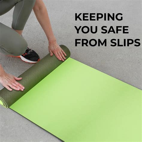 Green TPE Yoga Mat 6mm - Lightweight & Portable Mats