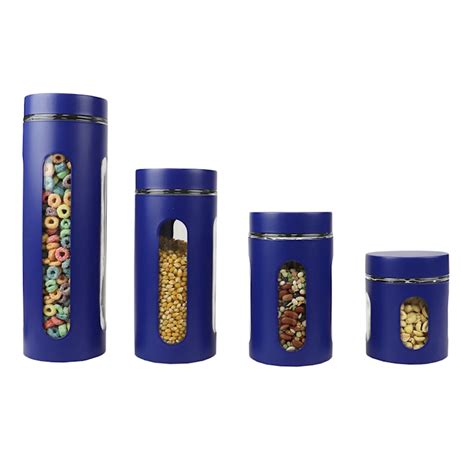 4-Piece Canister Set, Navy
