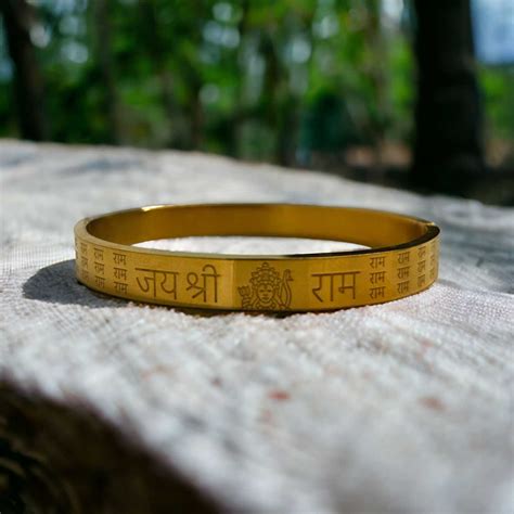 Gold Plated Jai Shree Ram kada – Japam