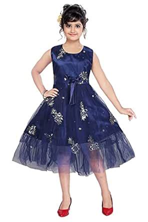 Buy Barkat Designing Planet Calf Length Party Dress Colour-Blue 1 (CLPD ...