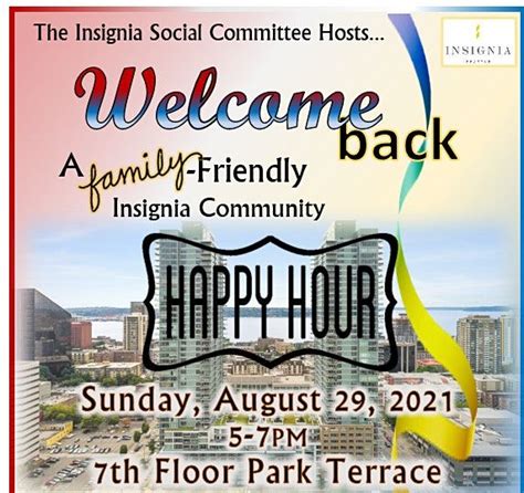 Insignia Welcome Back- Happy Hour, 588 Bell St, Seattle, August 29 2021 ...
