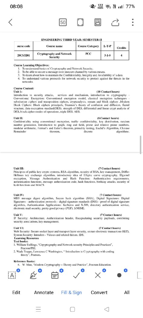 E-3 SEM-2 syllabus - 08:08 122 YOU 50 ENGINEERING THIRD YEAR: ourse ...