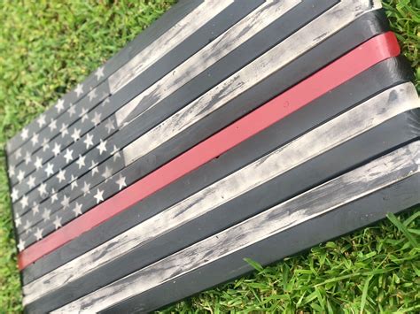 Thin Red Line Flag - Etsy
