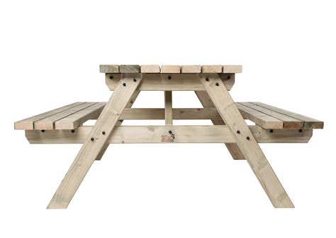 Buy MC TIMBER PRODUCTS LTD 4ft Heavy Duty Picnic Table in Natural Wood ...