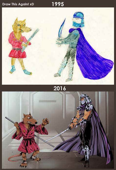 Image result for TMNT Splinter Vs Shredder