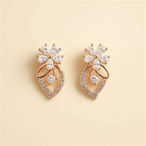 Minimal Rose Studs Silver Earrings – Ruha Jewels