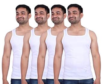 Buy Zoiro Men's Cotton VestWhitePrimo#3110Pack of 4L(100-105) at Amazon.in