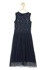 Buy Girls Navy Embellished Regular Fit Casual Frock Online - 706167 ...