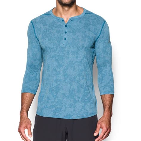 Buy Under Armor Men's Threadborne ¾ Utility Henley, Bayou Blue/Green ...