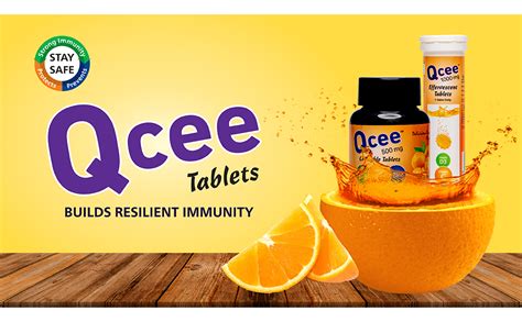 Qcee Natural Vitamin C, Zinc with Vitamin D3 Chewable Tablets ...