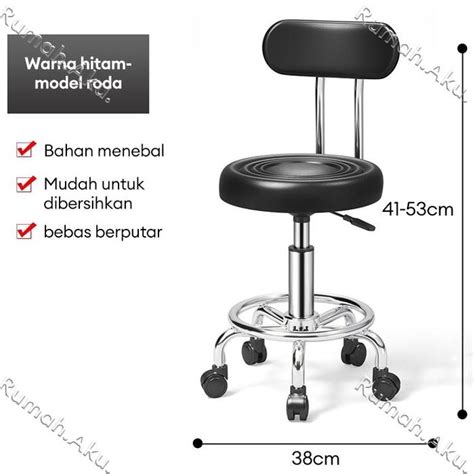 Jual RA Kursi Bar Besi Kursi Putar Hidrolik Kursi Salon Dengan Roda ...