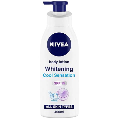 NIVEA Body Lotion, Whitening Cool Sensation, SPF 15 & Refreshing ...