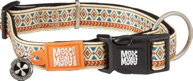 Max & Molly Tribal Mosaic Dog Collar With Safety Qr Code Dog Tag - Soft ...