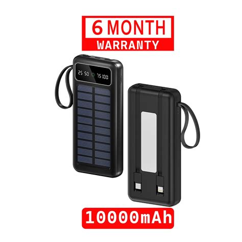 TexoVera Solar Power Bank 10000 mAh - 15W Solar with Lithium Polymer ...
