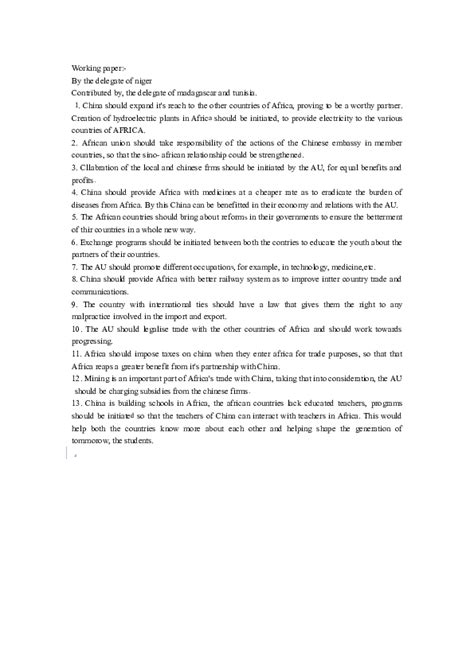 Image result for Working Paper Example