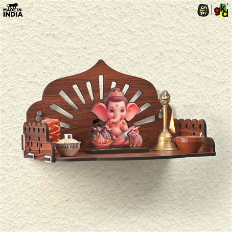Wooden Pooja Mandir for Home & Office | Wall Hanging or Tabletop Temple ...