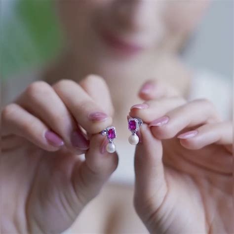 Ruby Pearl 925 Sterling Silver Drop Earrings - Valentine's Gift – Zavya