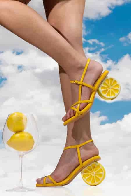 Buy Yellow All In Due Lemon Heels by House Of Prisca Online at Aza ...