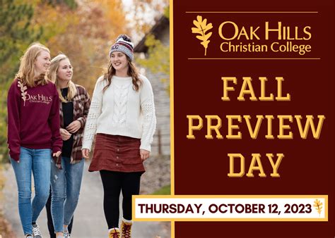 College Preview Day - Oak Hills Christian College