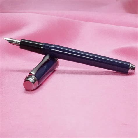 Brill 63 AD Dark Blue Color Body and Cap with Silver Trims Nib.No.4 SSF ...