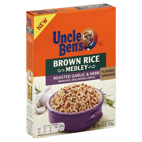 Uncle Ben's Roasted Garlic Herb Brown Rice Medley - Shop Rice & Grains ...