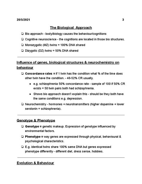 The Biological Approach - 20/5/2021 3 The Biological Approach Bio ...