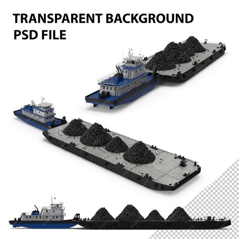 Premium PSD | Coal ship png
