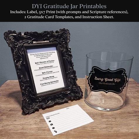 Buy DYI Gratitude Jar Printables - Give Thanks - Black and White ...