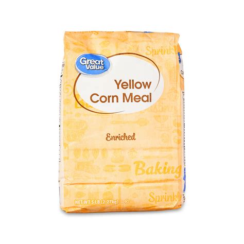 Great Value Yellow Cornmeal 80 oz for Baking Cornbread Tortillas ...