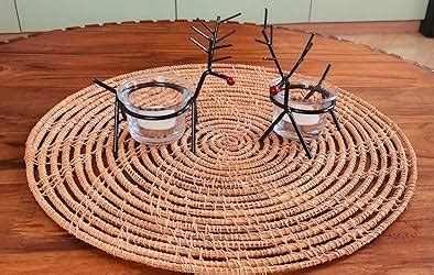 Buy TIED RIBBONS Set of 2 Reindeer Tealight Candle Holders with Glass ...