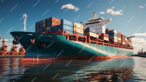 Premium AI Image | Closeup Cargo ship front view