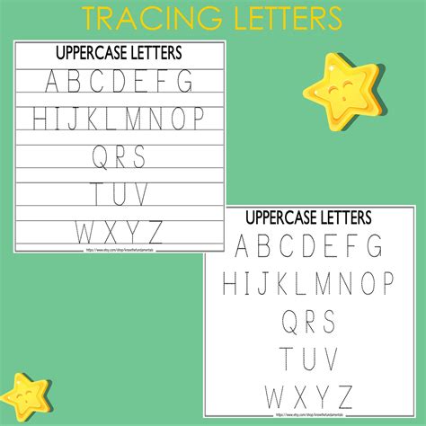 Alphabet Tracing Printable Worksheet | Capital Small Letters ...