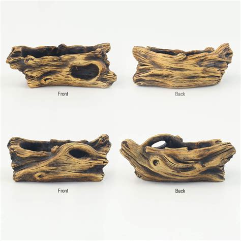 Buy happy bonsai 2 pc Cement Driftwood Planter Gardening Pot Stump Log ...