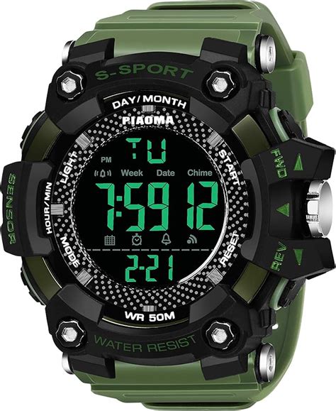 Buy Piaoma Waterproof Series Digital Black Dial Digital Boy's and Men's ...