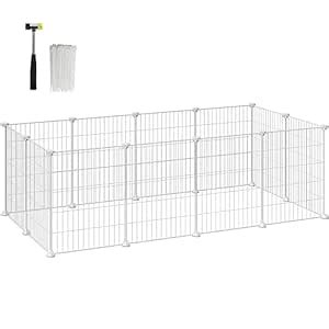 SONGMICS Guinea Pig Playpen, Indoor Rabbit Run Hutch Cage, Large ...