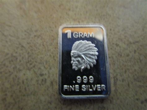 1 GRAM. SILVER BAR .999 FINE SILVER INDIAN CHIEF | #4622899483