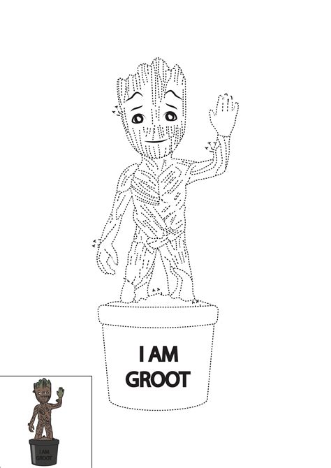 Image result for How to Draw Groot Step by Step