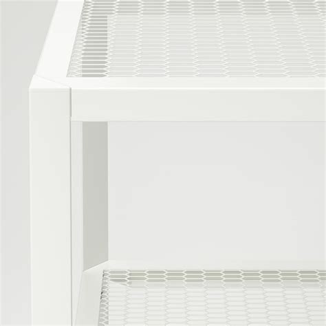 BAGGEBO TV bench, metal/white, 90x35x40 cm (353/8x133/4x153/4") - IKEA