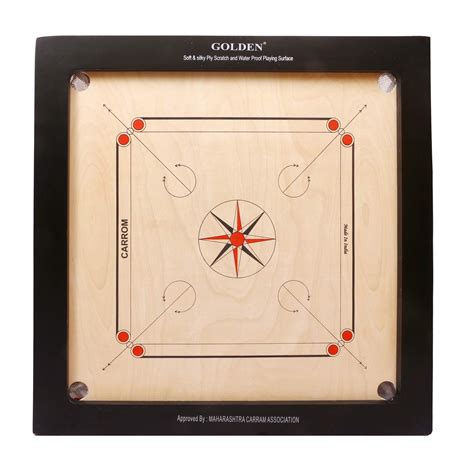 Buy KD Golden Carrom Board Game Board Champion Bulldog Jumbo Indian Ply ...