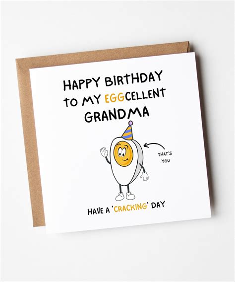 Grandma Birthday Card, Funny Grandma Birthday Card, Birthday Card for ...